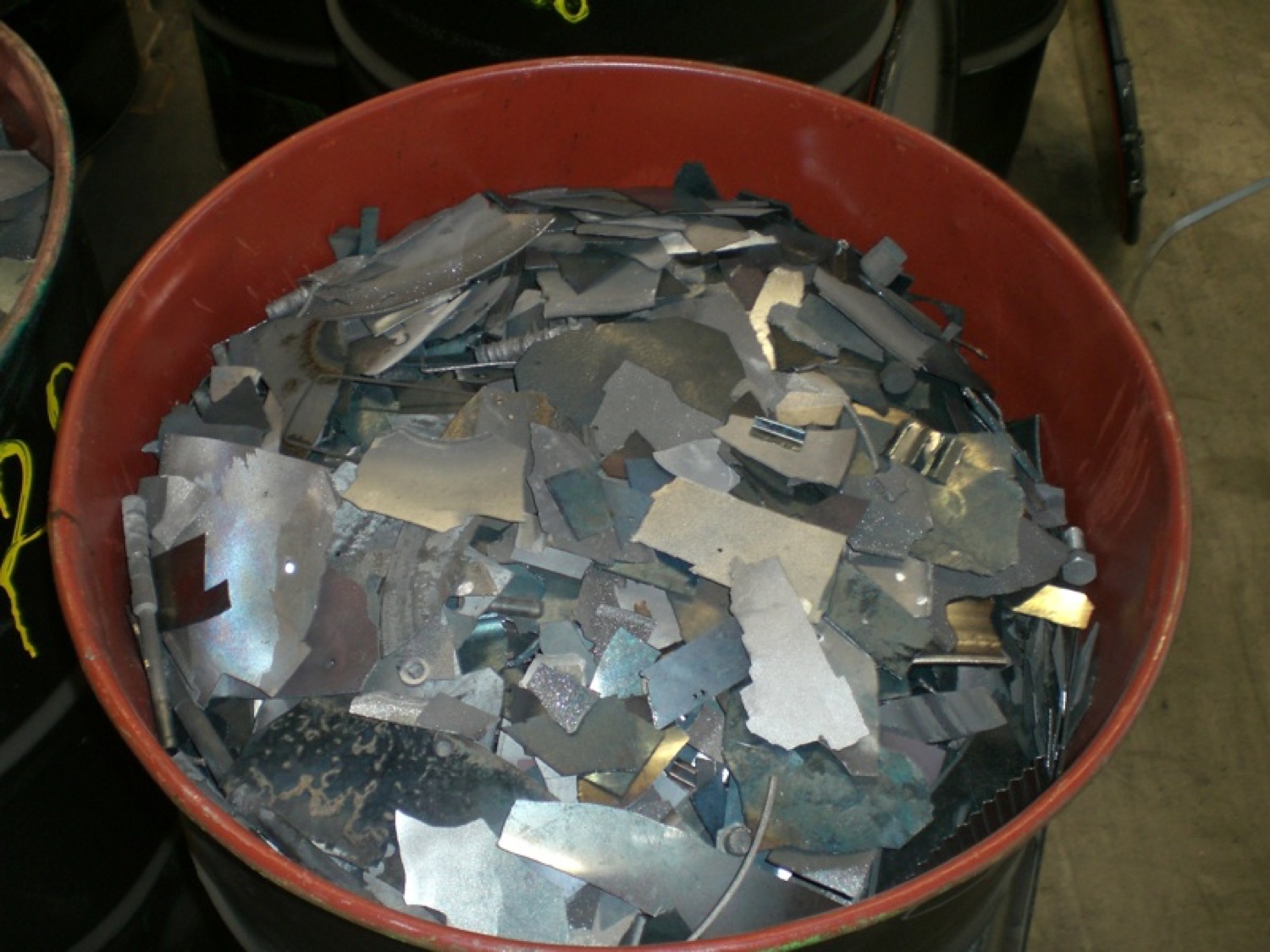 Rottami metallici di molibdeno in fusto